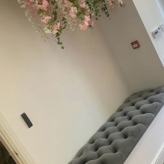 Grey Custom Build Bench in Modelli Fabrics Passione by is upholstery