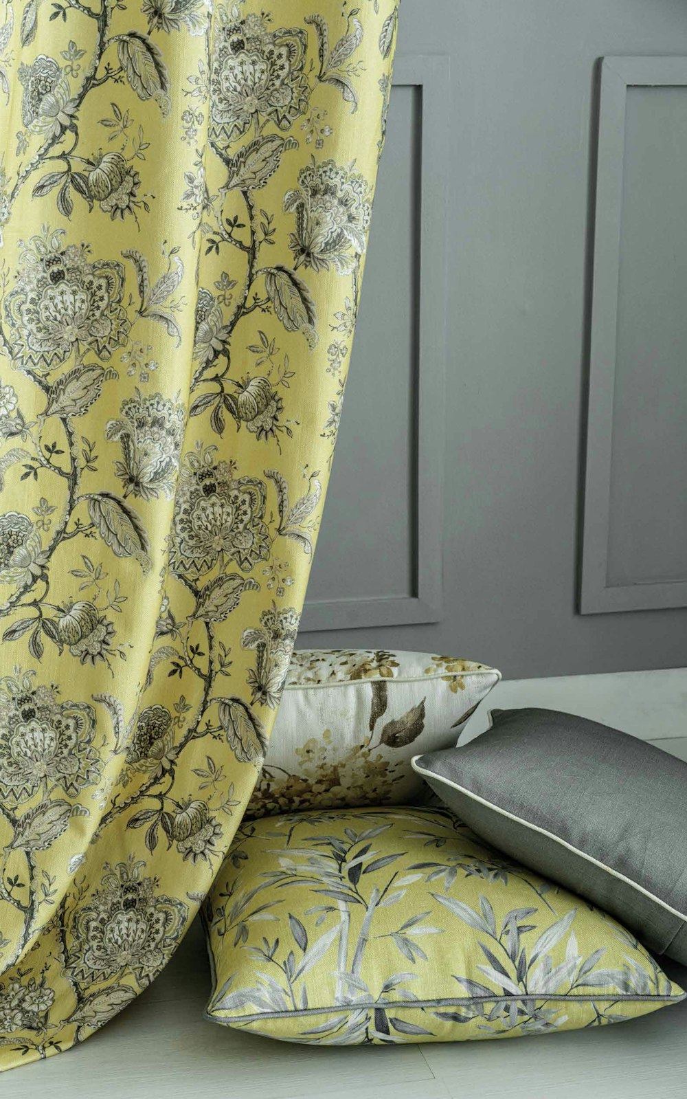 Jacobean Hydrangea Bamboo and Batik
